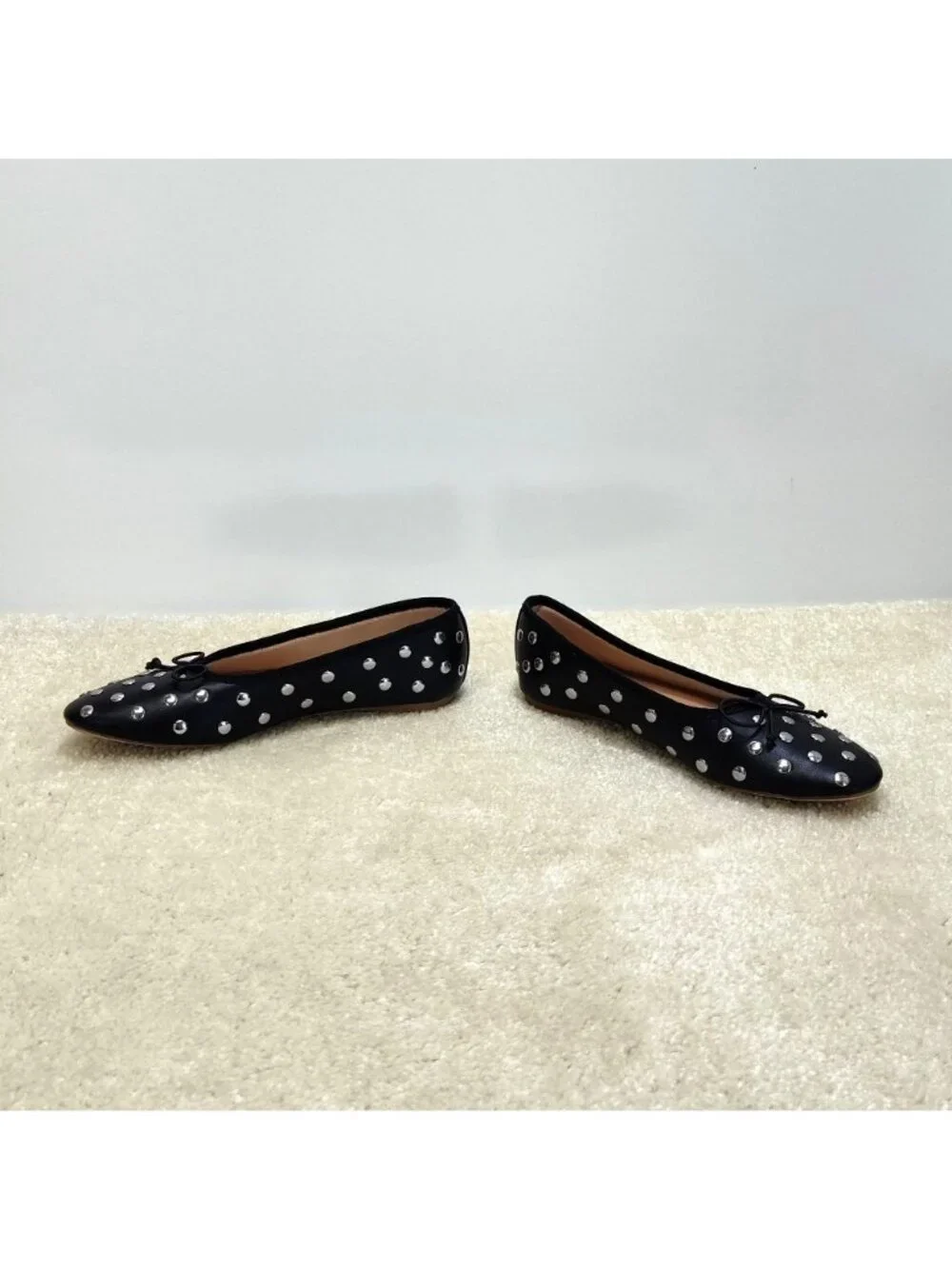 Time And Tru Studded Ballet Mary Jane Flats Loafers Slides Mules Slip-on US 6